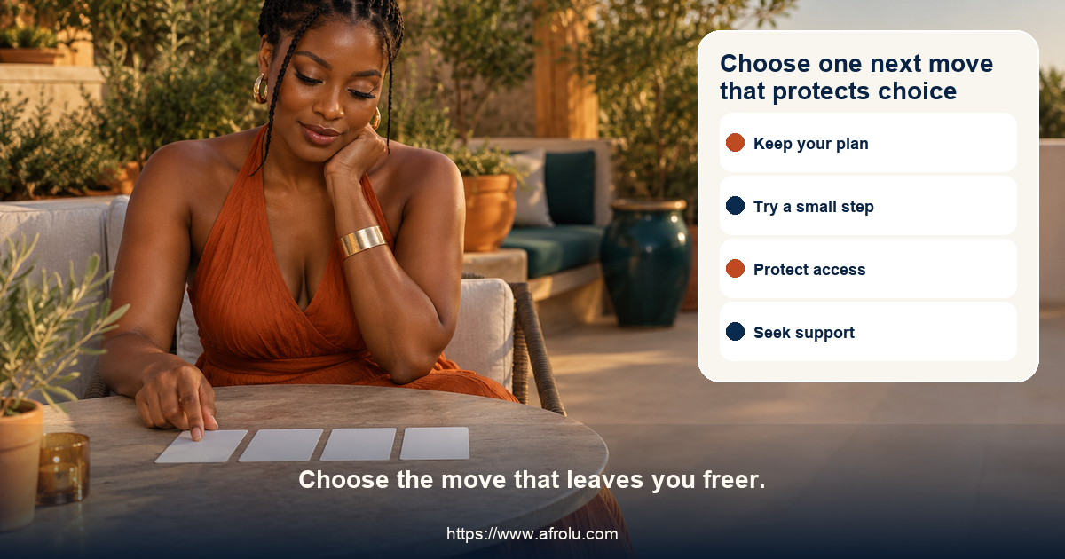 Equal-choice adult dating action board offers make a small plan, ask once, protect privacy, leave, decline money, pause, end contact, and seek support