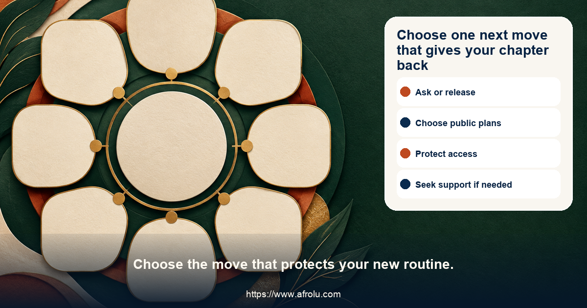 Equal-choice serious dating action board offers ask once, release time, choose public plans, protect privacy, decline money, end contact, and seek support