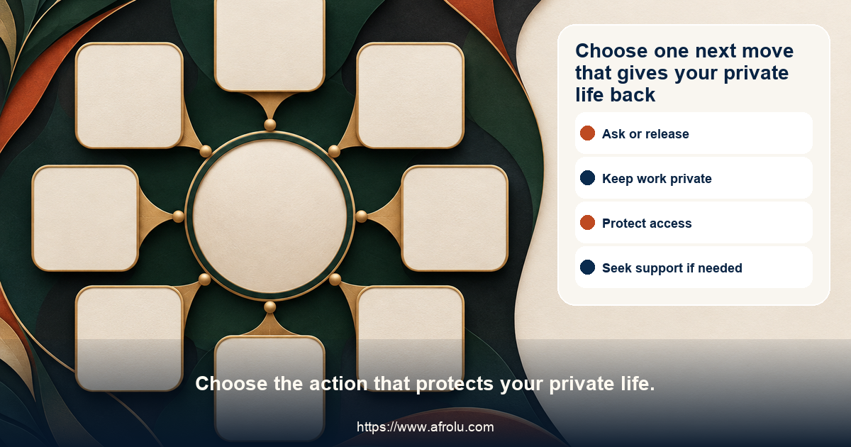 Equal-choice long-distance dating action board offers ask once, protect work privacy, keep a chosen channel, decline money, set a call boundary, end contact, and seek support