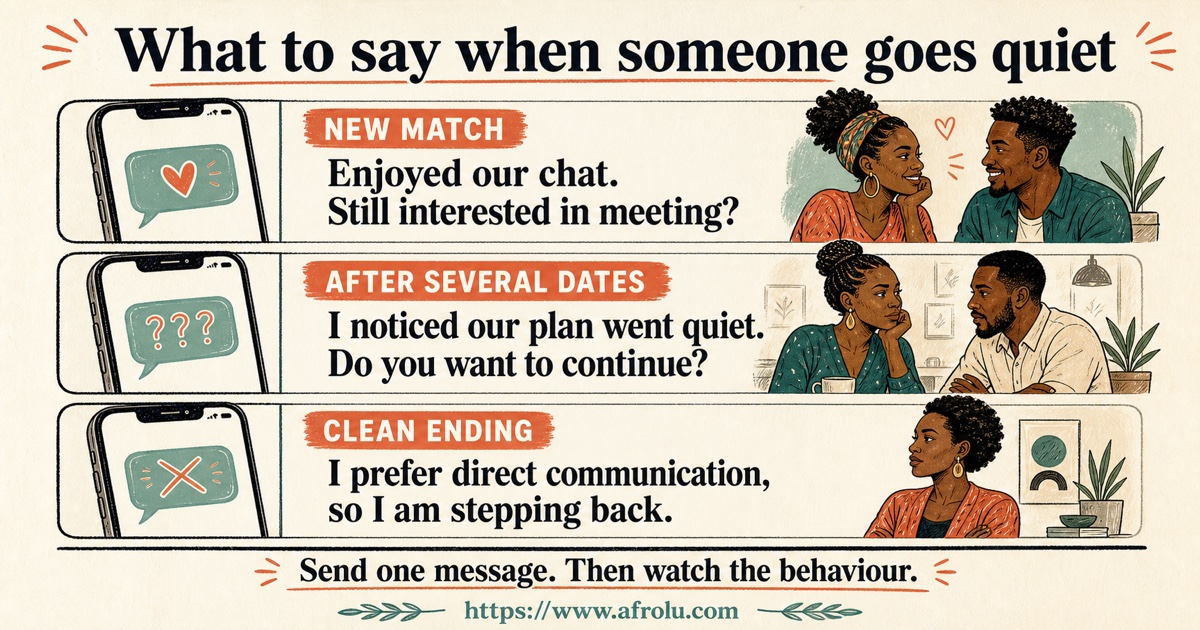 Ghosting conversation scripts for a new match, someone dated several times, and a clean final boundary