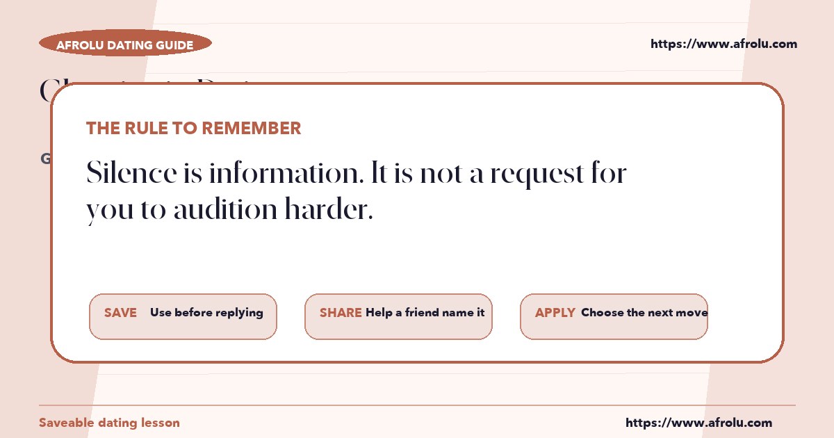How to make a clear decision after reading about ghosting in dating