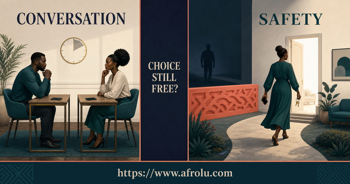 Split editorial comparison between an ordinary conversation lane and a direct safety handoff