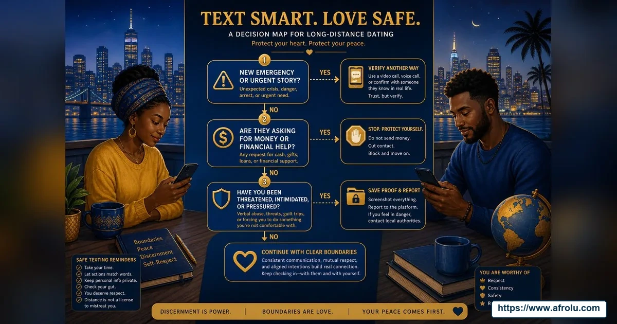 How Often Should You Text When Dating? Build a Rhythm, Not a Quota for Diaspora Daters: Safety-first in Distance-Aware Dating: Afrolu decision path
