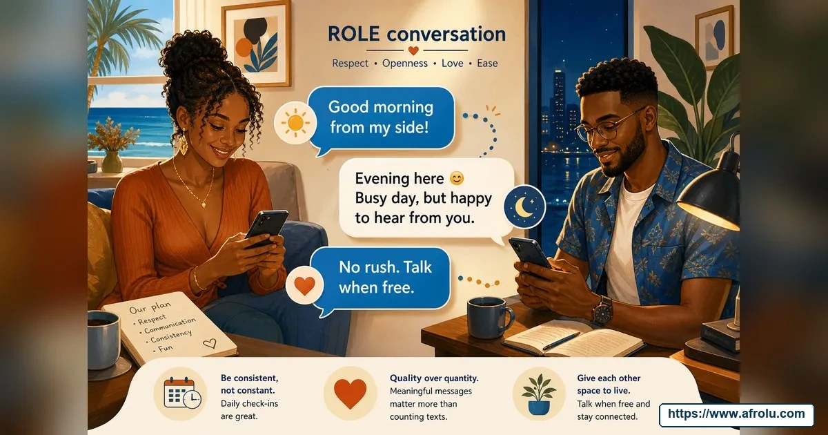 How Often Should You Text When Dating? Build a Rhythm, Not a Quota for Diaspora Daters: Intent-first in Casual-But-Honest Dating: Afrolu conversation example