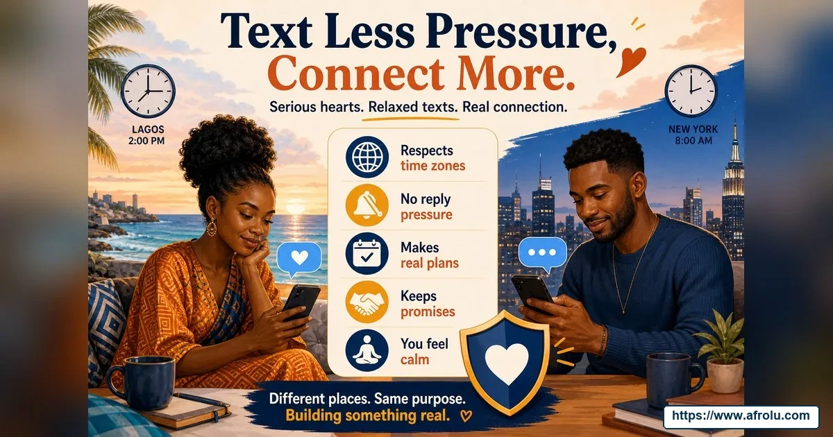 How Often Should You Text When Dating? Build a Rhythm, Not a Quota for Diaspora Daters: Intent-first in Casual-But-Honest Dating: Afrolu safety checklist
