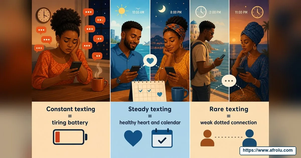 How Often Should You Text When Dating? Build a Rhythm, Not a Quota for Diaspora Daters: Intent-first in Casual-But-Honest Dating: Afrolu nearby concept comparison