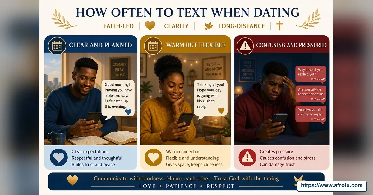 How Often Should You Text When Dating? Build a Rhythm, Not a Quota for Faith-Led Daters: Clarity-first in Distance-Aware Dating: Afrolu nearby concept comparison