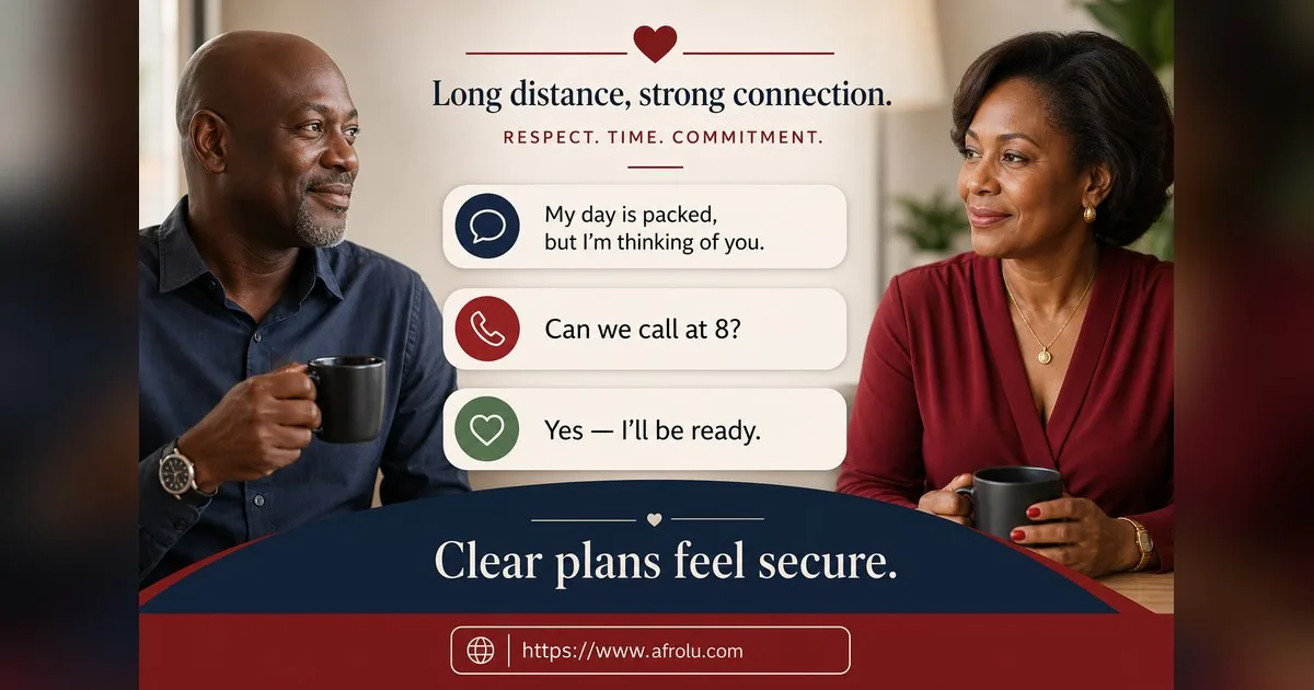 How Often Should You Text When Dating? Build a Rhythm, Not a Quota for Late Entrants: Intent-first in Distance-Aware Dating: Afrolu conversation example