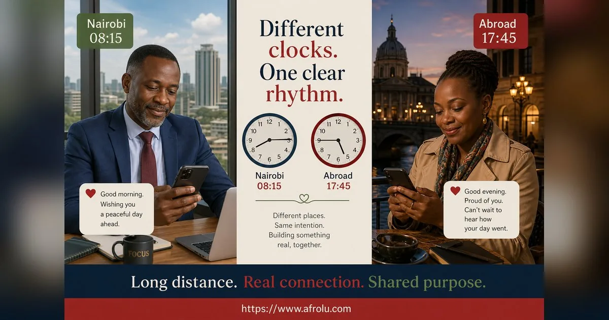How Often Should You Text When Dating? Build a Rhythm, Not a Quota for Late Entrants: Intent-first in Distance-Aware Dating: Afrolu real-life scene