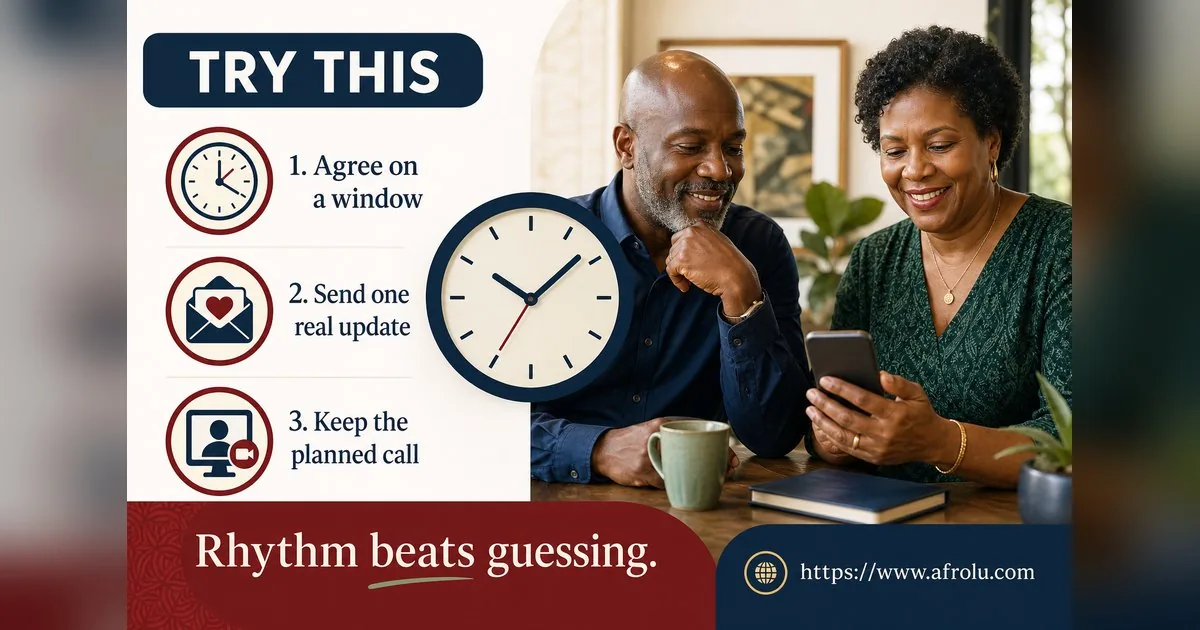 How Often Should You Text When Dating? Build a Rhythm, Not a Quota for Late Entrants: Intent-first in Distance-Aware Dating: Afrolu practical takeaway