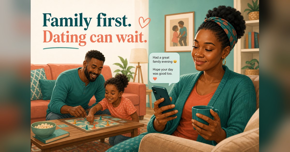 How Often Should You Text When Dating? Build a Rhythm, Not a Quota for Parents Returning To Dating: Low-pressure in Casual-But-Honest Dating: Afrolu overview illustration