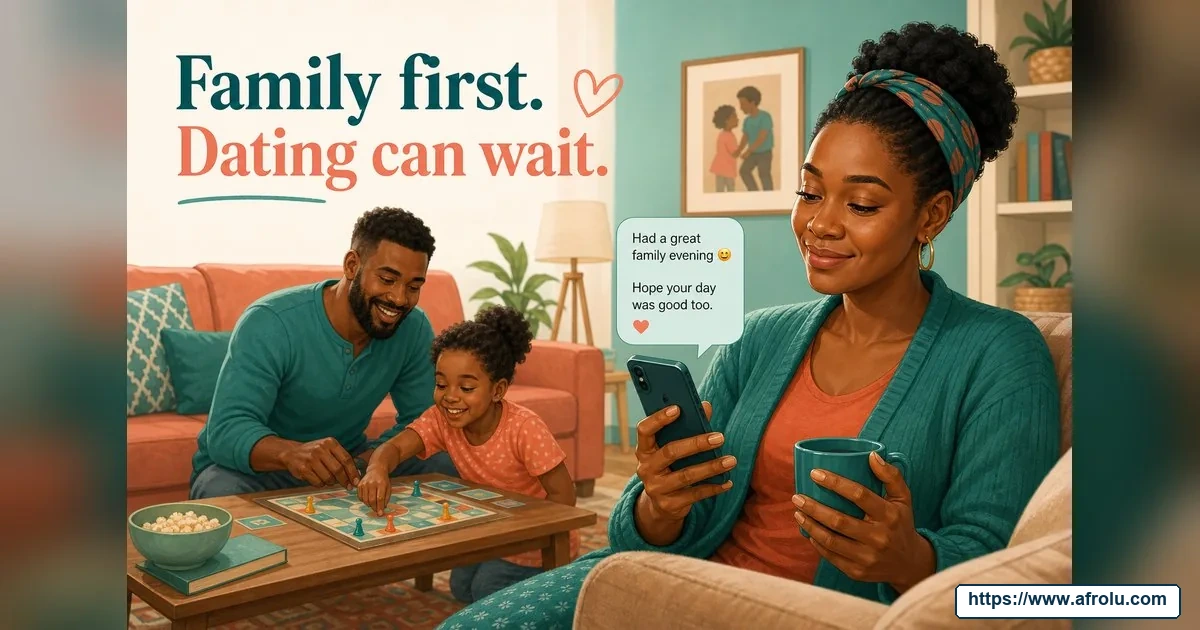 How Often Should You Text When Dating? Build a Rhythm, Not a Quota for Parents Returning To Dating: Low-pressure in Casual-But-Honest Dating: Afrolu overview illustration