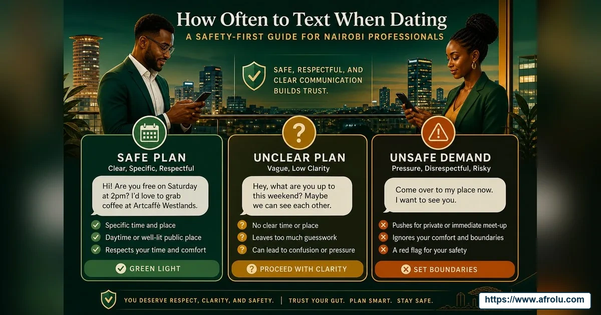 How Often Should You Text When Dating? Build a Rhythm, Not a Quota for Professionals: Safety-first in City Life: Afrolu nearby concept comparison