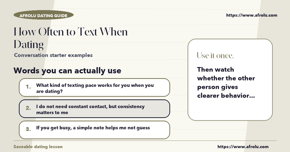 Hands-on sample messages for how often to text when dating