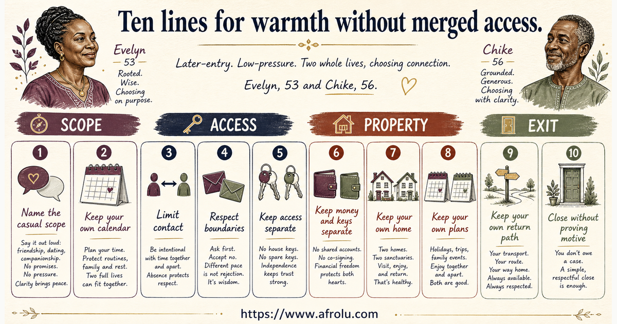 Ten scripts for later-entry casual pace calls gifts money home privacy and closure