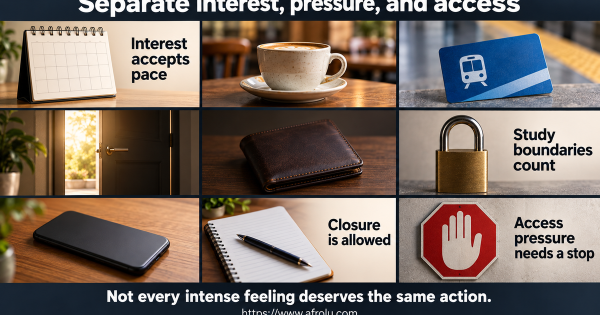 Nine-panel comparison of early enthusiasm, a short public date, study limits, private venue pressure, gifts, money requests, repeated guilt, independent transport and clear closure