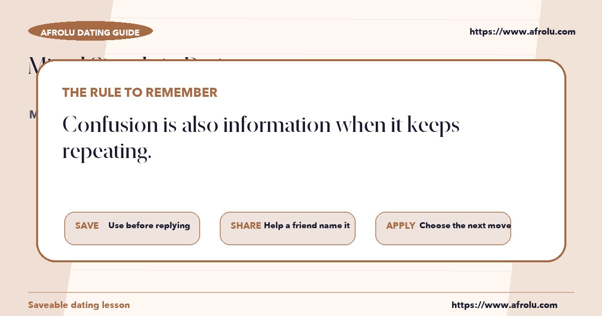 How to make a clear decision after reading about mixed signals in dating