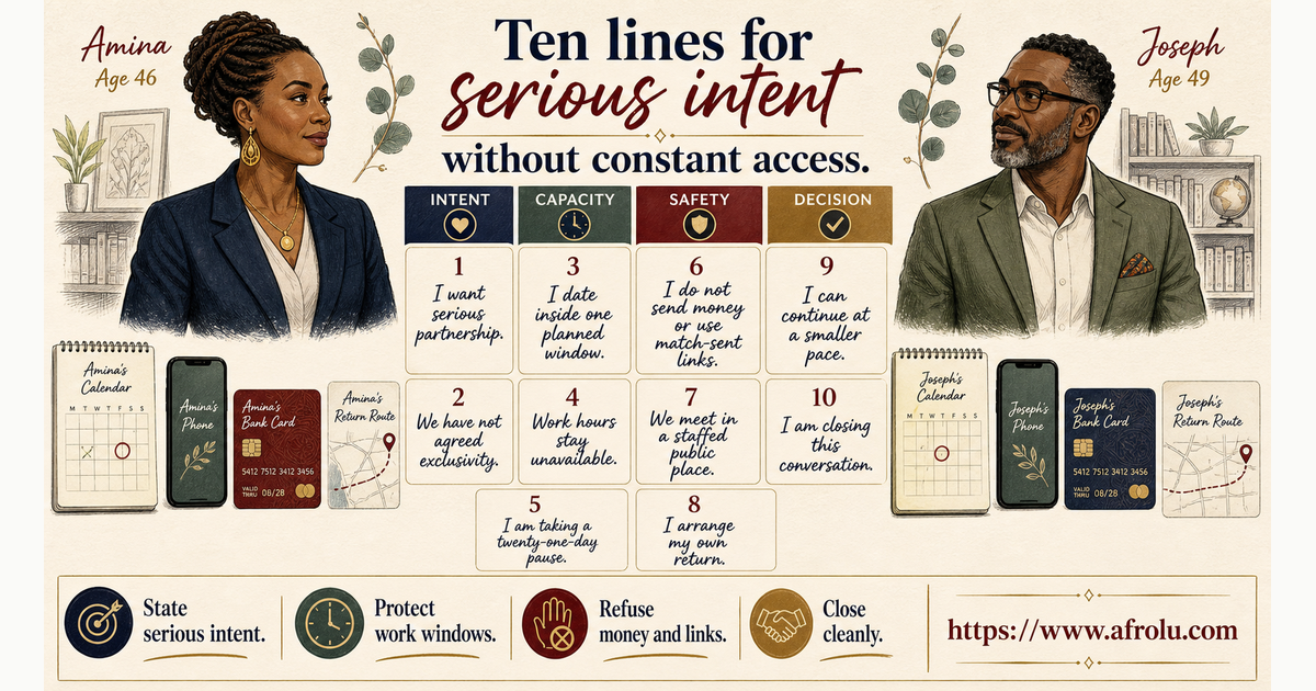 Ten scripts for serious dating intention career boundaries app pauses money and safe meetings