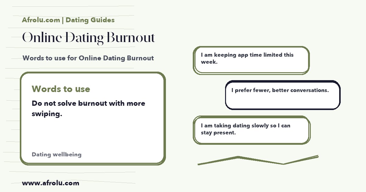 Hand-drawn conversation cards for Online Dating Burnout
