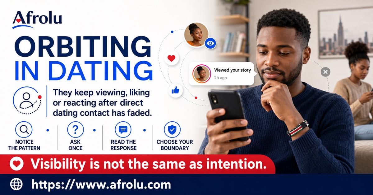Orbiting in dating map comparing passive views and likes with direct contact, clear intention, a specific next step, and follow-through