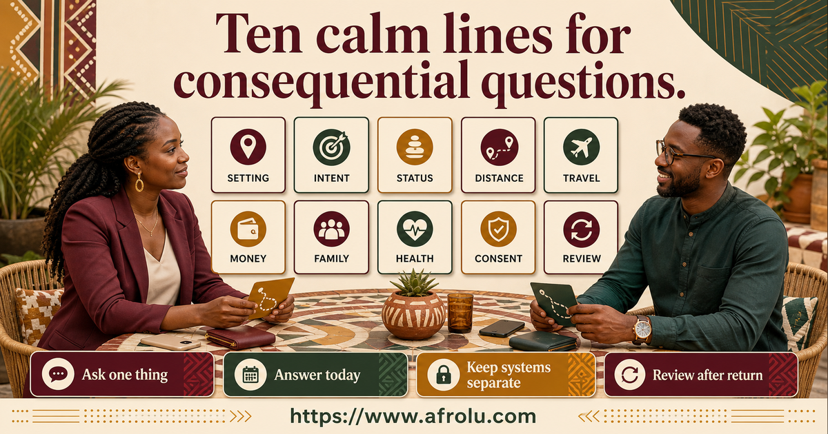 Ten large conversation cards for diaspora serious dating about setting intent exclusivity distance travel money family health consent and review