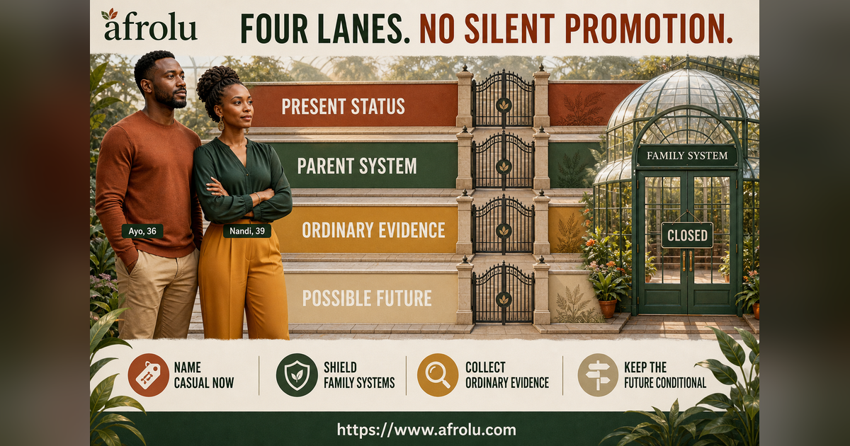 Ayo and Nandi mapping four lanes for casual parent dating with serious future hope