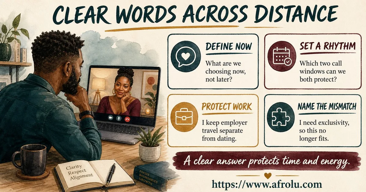 Four scripts help professionals define the present, set a call rhythm, protect employer travel, and name an exclusivity mismatch.