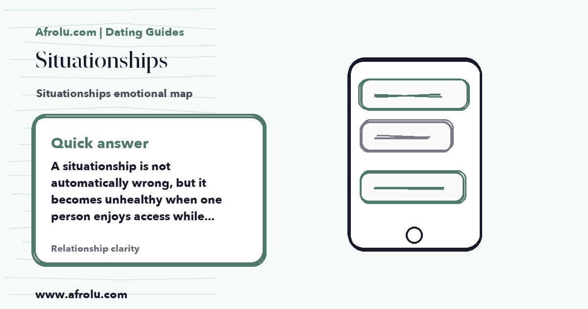 Hand-drawn Afrolu guide cover for Situationships
