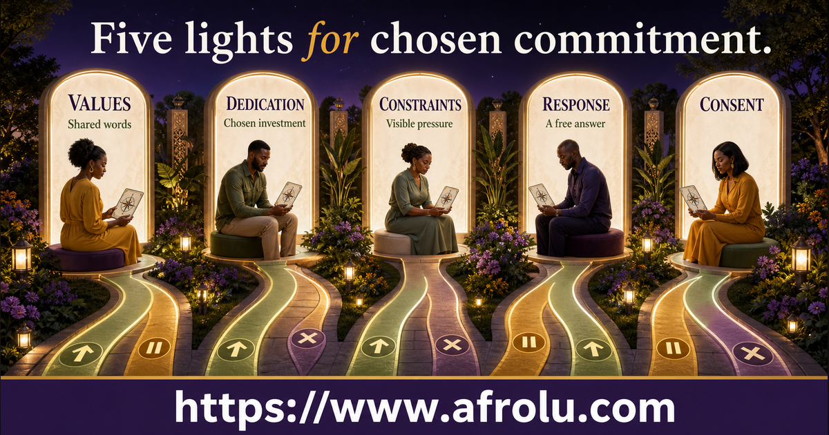 Five lantern stations separating values dedication constraints responsiveness and consent in faith-led slow serious dating