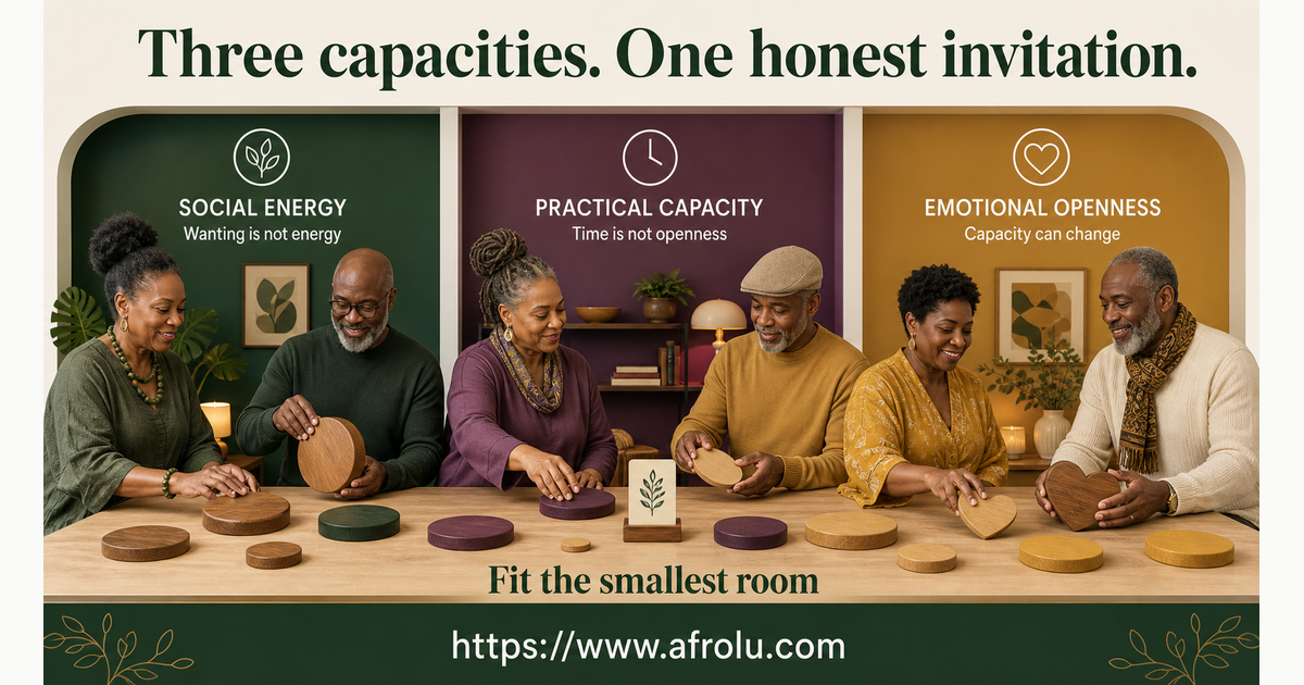 Three equal rooms for social energy practical capacity and emotional openness in later-life weekend dating