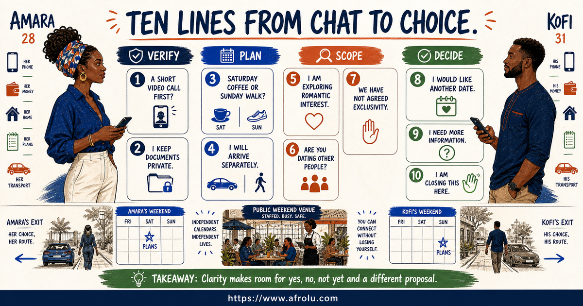 Ten scripts for weekend talking-stage plans identity scope boundaries and closure