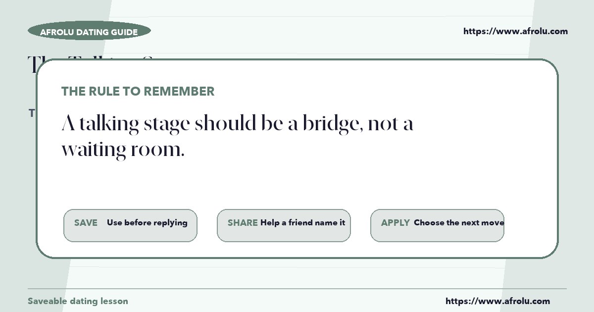 How to make a clear decision after reading about the talking stage