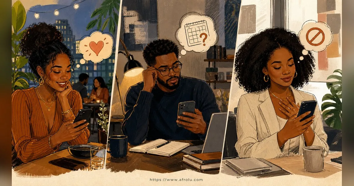 Texting After a First Date: Close the Loop, Open One Door for Diaspora Daters: Low-pressure in Career-Heavy Seasons: Afrolu signal checklist