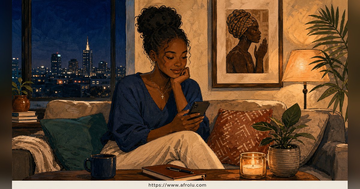 Texting After a First Date: Close the Loop, Open One Door for Faith-Led Daters: Low-pressure in Distance-Aware Dating: Afrolu overview illustration