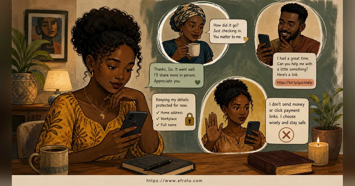 Texting After a First Date: Close the Loop, Open One Door for Faith-Led Daters: Safety-first in Weekend-First Dating: Afrolu safety checklist