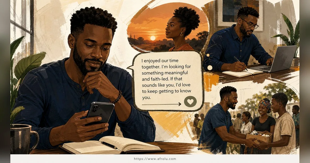 Texting After a First Date: Close the Loop, Open One Door for Faith-Led Daters: Intent-first in Career-Heavy Seasons: Afrolu practical takeaway