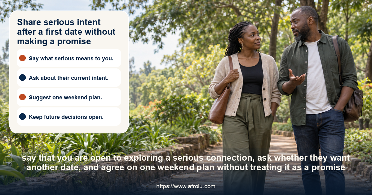 Two clearly adult Black Kenyan people walk through a Nairobi public garden on a weekend, talking calmly about whether they want to meet again.