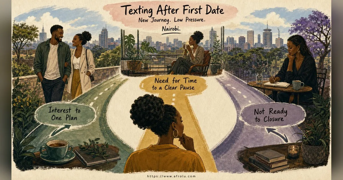 Texting After a First Date: Close the Loop, Open One Door for New Relationship Starters: Low-pressure in City Life: Afrolu decision path