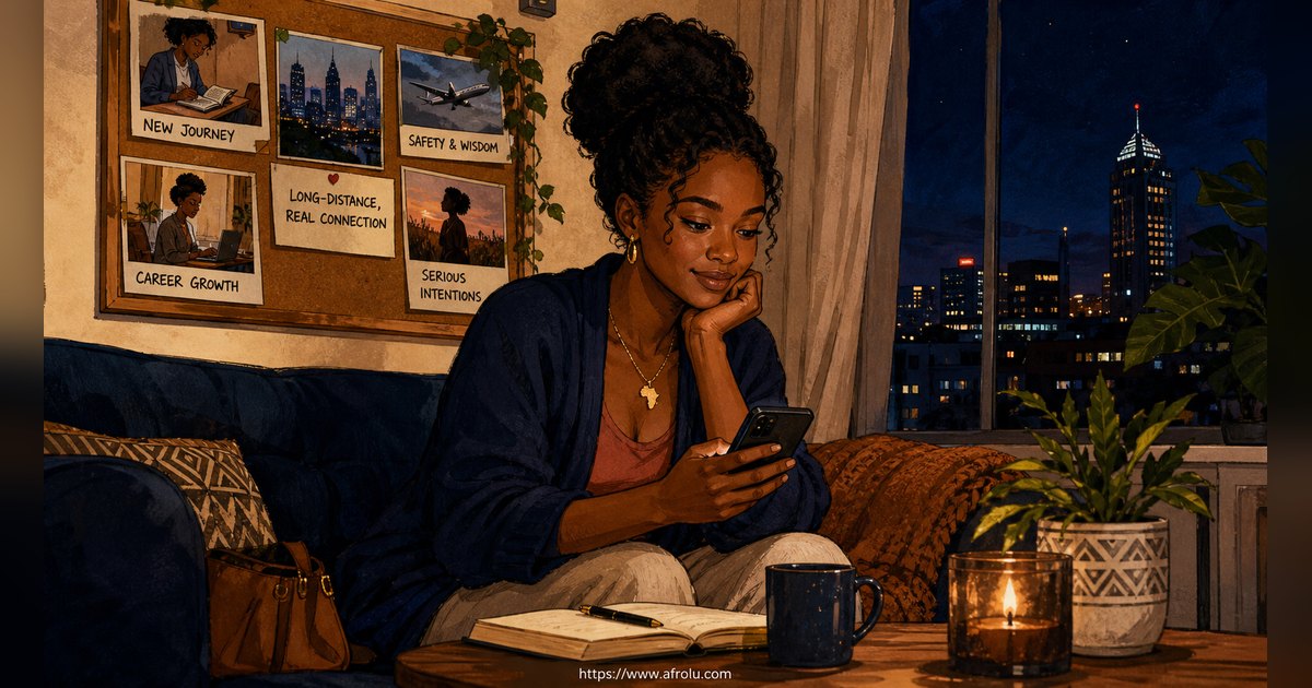 Texting After a First Date: Close the Loop, Open One Door for New Relationship Starters: Safety-first in Career-Heavy Seasons: Afrolu overview illustration