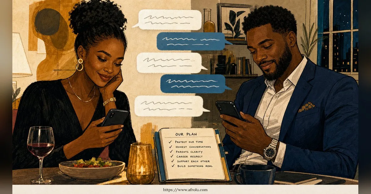 Texting After a First Date: Close the Loop, Open One Door for Parents Returning To Dating: Clarity-first in Career-Heavy Seasons: Afrolu conversation example