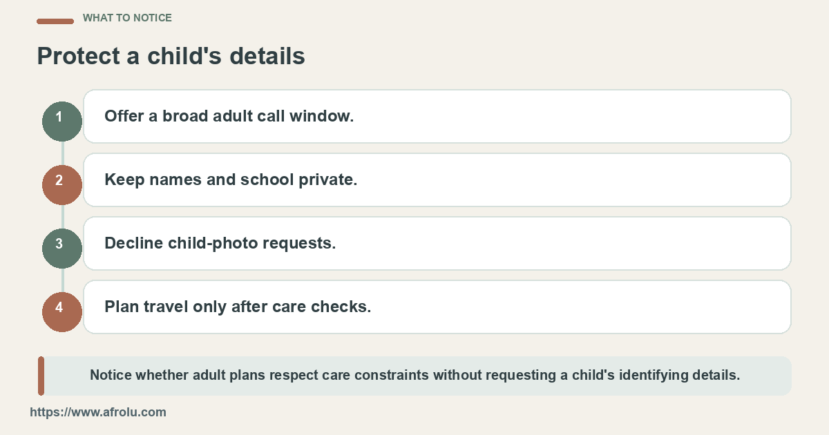 Four observations about a manageable call, privacy and separately planned travel.