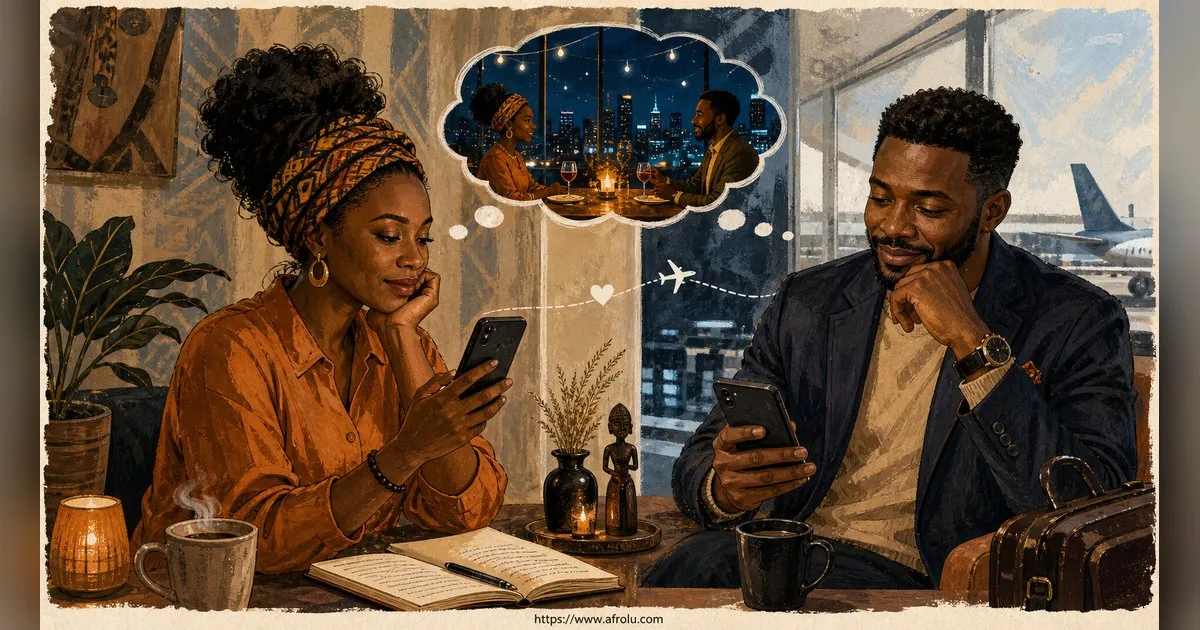 Texting After a First Date: Close the Loop, Open One Door for Parents Returning To Dating: Safety-first in Distance-Aware Dating: Afrolu real-life scene