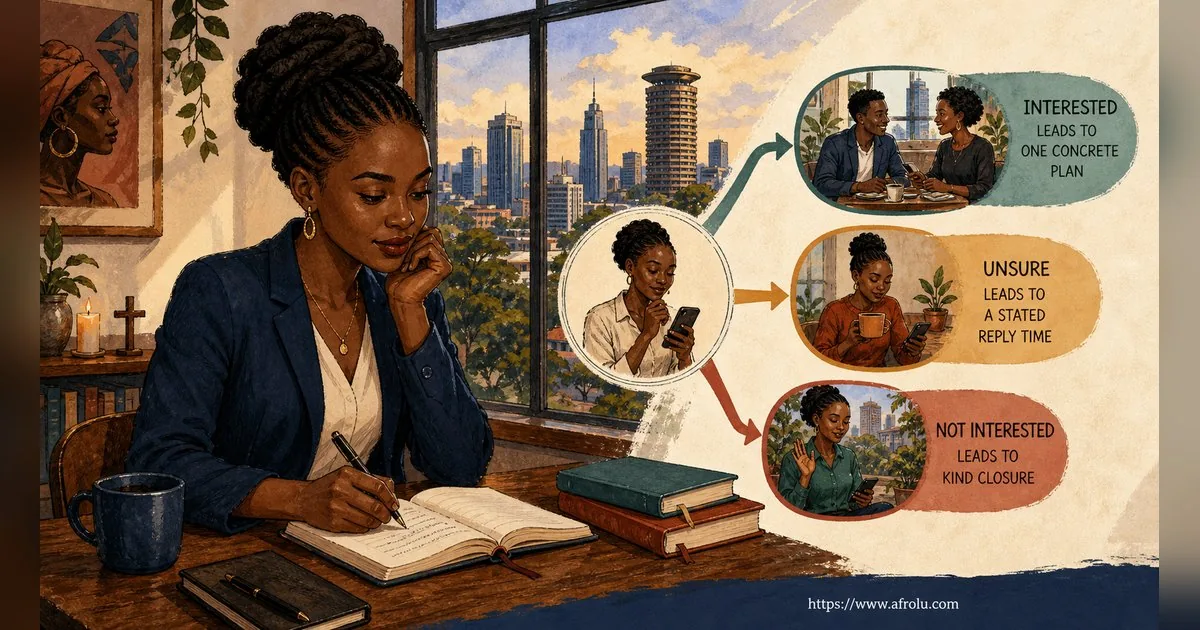 Texting After a First Date: Close the Loop, Open One Door for Professionals: Clarity-first in City Life: Afrolu decision path