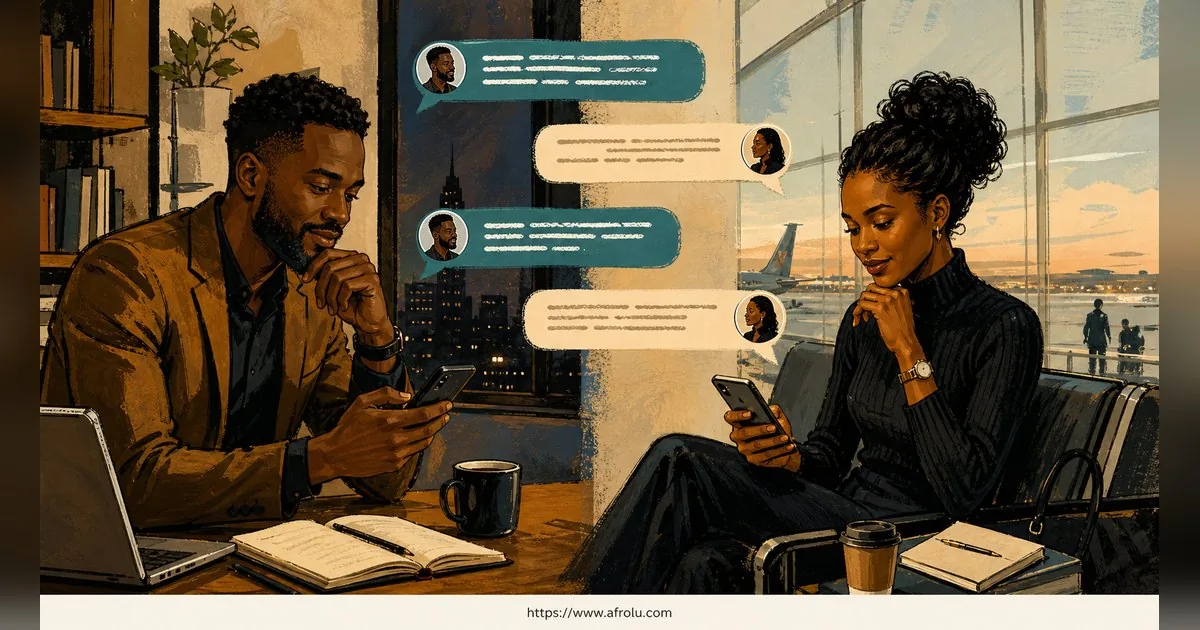 Texting After a First Date: Close the Loop, Open One Door for Professionals: Intent-first in Distance-Aware Dating: Afrolu conversation example
