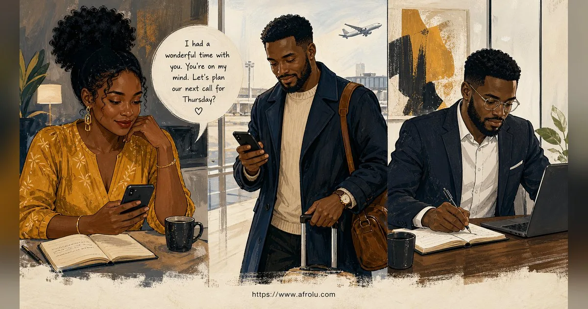 Texting After a First Date: Close the Loop, Open One Door for Professionals: Intent-first in Distance-Aware Dating: Afrolu practical takeaway