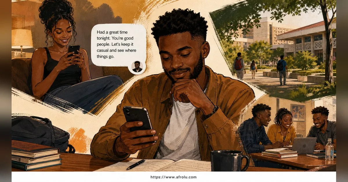 Texting After a First Date: Close the Loop, Open One Door for Students: Clarity-first in Casual-But-Honest Dating: Afrolu practical takeaway