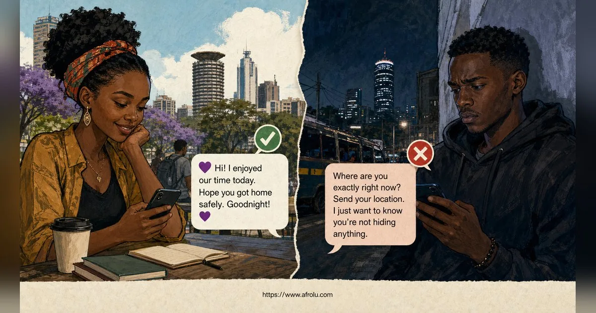 Texting After a First Date: Close the Loop, Open One Door for Students: Safety-first in City Life: Afrolu nearby concept comparison