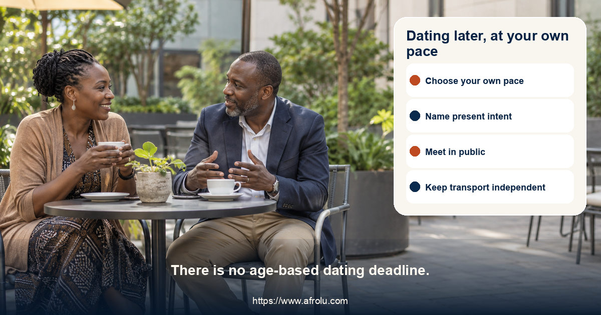 Two clearly adult Black African daters meet at a public Nairobi cafe