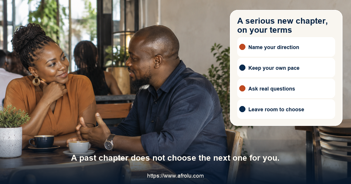 Two adult Nairobi residents share an unhurried first-date conversation at a cafe