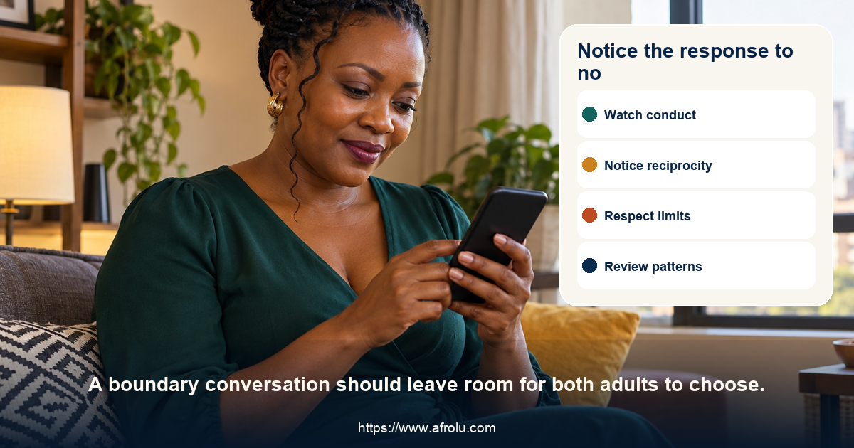 Two adult Nairobi daters speak and listen respectfully at a public cafe